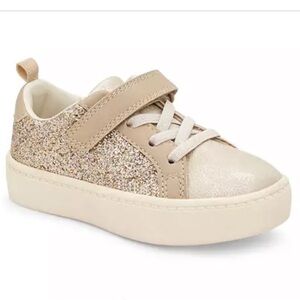 Carters Toddler Girl’s Gold Glitter Sneakers (8 Toddler)